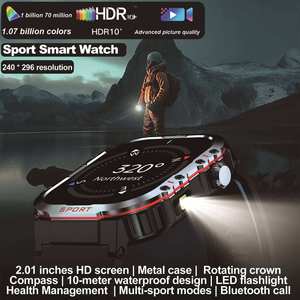 2025 1ATM Waterpoof H08 Smart <b>Watch</b> Multifunction Men Women Message Remind Music Flashlight Sport <b>Step</b> Calories Smartwatch - Product Image 4