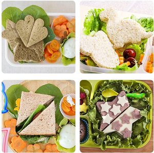 47 Chiếc Dụng Cụ Cắt Vỏ Bánh Mì Nướng Bánh <span class=keywords><strong>Sandwich</strong></span> Bằng Nhựa Hoạt Hình Chất Lượng Cao Kèm Bàn Chải Làm Sạch Bộ Nướng Bánh Cho Trẻ Em Hộp Cơm Trưa - Product Image 6