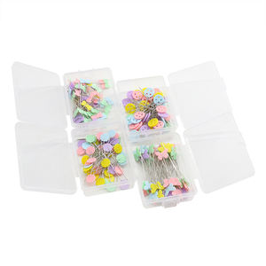 Fleur point papillon bouton épingle à coudre 200 pièces/boîte combinaison de couleurs positionnement pour aiguilles à coudre - Product Image 5