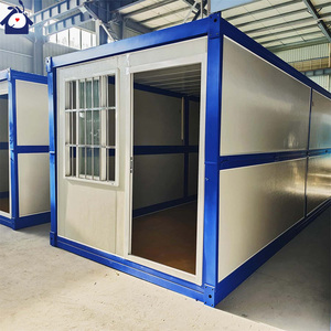 Casa Contenedor Plegable Prefabricada, Apartamento Modular Plegable con Panel Sándwich y Construcción de Acero para Uso en Exteriores, China - Product Image 3