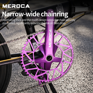 MEROCA 折叠自行车空心曲柄组 CNC 正负链轮左右曲柄臂全套 - Product Image 4