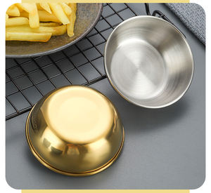 Plato de salsa de acero inoxidable al por mayor, cuenco pequeño de Metal para salsa de tomate, Mini platos para aperitivos, plato para condimentos, platillo - Product Image 5