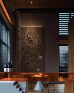 Pannello Murale 3D in PU Effetto Crateri Lunari Moderni, Pannello Decorativo per Interni - Product Image 5