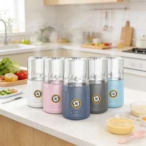 Procesador de Alimentos para Bebés y Licuadora para Smoothies, Automático, Portátil, Apto para Autocaravanas/Autos, Alimentado por USB, 260 ml, Libre de BPA, Bajo Ruido - Product Image 5