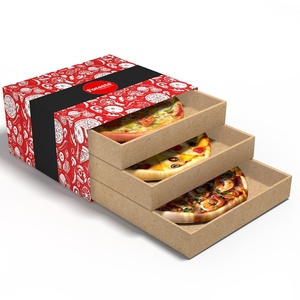 Caja de <span class=keywords><strong>Pizza</strong></span> de 3 Capas Impresa Personalizada Premium, Solución de Empaque de Alimentos Corrugado Resistente para la Marca y Entrega de Restaurantes - Product Image 3