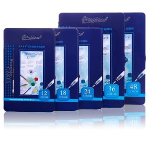 Ensemble de peinture à l'<span class=keywords><strong>aquarelle</strong></span> solide Giorgione Professional 18 couleurs avec stylo à eau gratuit, <span class=keywords><strong>crayon</strong></span>, pinceau pour peindre sur toile et papier - Product Image 2