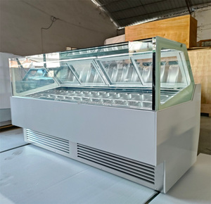 Présentoir à 24 casseroles Gelato de luxe <span class=keywords><strong>pour</strong></span> crème glacée Réfrigérateur <span class=keywords><strong>Vitrine</strong></span> <span class=keywords><strong>pour</strong></span> réfrigérateur <span class=keywords><strong>Congélateur</strong></span> à crème glacée - Product Image 4