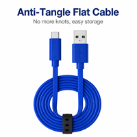Cable USB-A a USB-C de Carga Rápida 5A 60W, 2m, Resistente, Trenzado, PVC, Conductor de Cobre Puro para Teléfonos Móviles y Tabletas