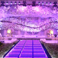 Piste de danse supérieure populaire à la mode 2025 avec piste de danse à fleurs claires à lumière LED