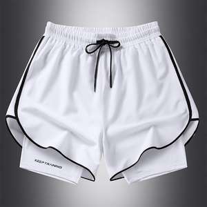 ملابس رياضية مخصصة للرجال، بدلة رياضية كاجوال مع شورت، طبقة مزدوجة 2 في 1، شورت كاجوال للرجال - Product Image 4