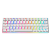 Mini 60% Gaming Keyboard RGB Backlit Compact Keyboard Ergonomic Mechanical Feel Office Mechanical Keyboard for Game