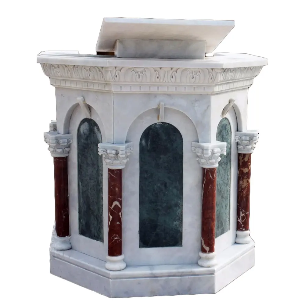 Custom Marble Church Altar Table Hand Carved Design