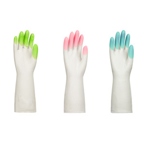 Guantes de Goma para Limpieza del Hogar, 32 cm, Gruesos, Resistentes al Desgaste, para Lavar Platos, Lavar Ropa - Product Image 2