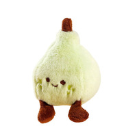 Mini jouet en peluche poire verte, porte-clés, pendentif fruit rembourré de qualité, coussin décoratif, breloque de sac, cadeau