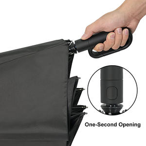 Regalos Promocionales, Paraguas <span class=keywords><strong>Plegable</strong></span> de Viaje Compacto, Automático, con Mango de Anillo de Plástico Impermeable, Logotipo Personalizado - Product Image 3