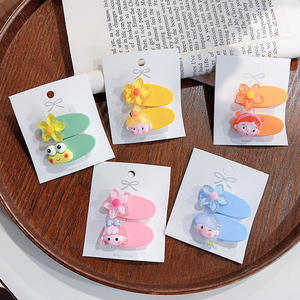 دبوس شعر بزهرة حلوة للأطفال 2 ، دبوس شعر لطيف لون الحلوى ، مشابك دوكبيل أكريليك للأطفال - Product Image 2