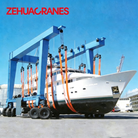 Grue portique marine pour yachts 5T 10T 15T, portée 6m-14m, hauteur de levage 3.5m-8m, palan pour bateaux, alimentation électrique : 380V/400V 3 phases 50Hz