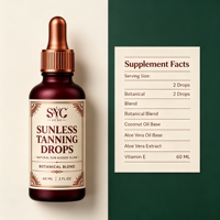 Autobronzant éclatant à l'aloe vera OEM avec huile de coco et aloe vera pour un teint naturellement bronzé et une peau hydratée et éclatante