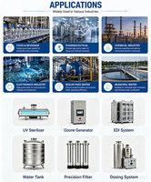 Système de traitement d'eau par osmose inverse commercial 250 LPH, machine de filtration d'eau potable pure avec moniteur TDS
