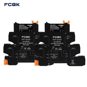 Relé de <span class=keywords><strong>Estado</strong></span> Sólido FCGK 280VAC Slim SSR, Relé de CC a CA 41F-1Z-DA C2, Entrada 5-24V, 1NO 2A/6A, Relé SSR para Riel DIN 220v - Product Image 2
