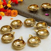 럭셔리 디자인 홈 장식 오일 램프 꽃 모양 황동 Akhand Diya 피탈 Jyot 디바 푸자 Deepak 테이블 Pooja에 대한 Diya
