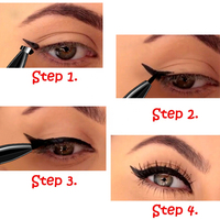 Tampon Eyeliner 2 en 1 Tampon Eye Wing Tampon liquide Eyeliner Crayon Tampon Triangle Seal Eye Liner Waterproof Quick Dry Cosmetics