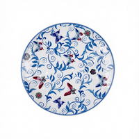 Nouvelle assiette de service jetable en plastique écologique de 8 pouces pour restaurant avec motif personnalisé
