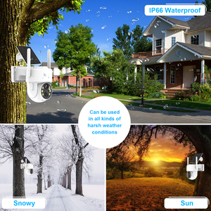 10.1 'in Màn hình Wifi Hệ thống camera với panel năng lượng mặt trời plug and play, điểm tới điểm truyền PTZ Pin máy ảnh PIR cảm biến - Product Image 4