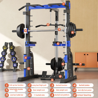 Machine Smith multifonctionnelle pour la maison, rack à squats avec croisement de câbles pour l'entraînement musculaire