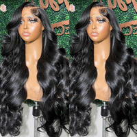 Peluca frontal de encaje HD 13x4 13x6 de 30 pulgadas, peluca frontal de encaje con ondas corporales indias, pelucas con cierre frontal de encaje 4x4 5x5 de cabello humano para mujer