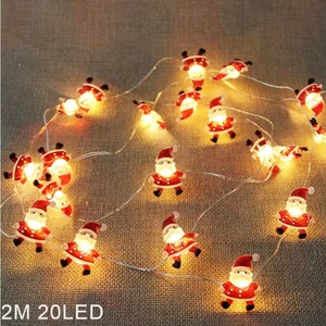 Guirlandes lumineuses de Noël en fil de cuivre LED, indice de protection IP44, 3V, étanches, Père Noël, bonhomme de neige, arbre, cerf, étoile, flocon de neige, décoration de chambre - Product Image 3