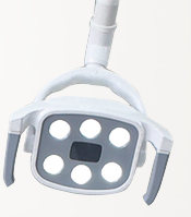 Fauteuil dentaire Buffalo avec moteur CC, bras d'équilibrage à ressort pneumatique, système de chauffage de l'eau et crachoir rotatif