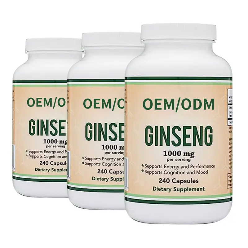 Oem cải thiện khả năng miễn dịch mỹ Hàn Quốc Đỏ Panax Ginseng chiết xuất nhân sâm Mỹ Nhân Sâm Capsule