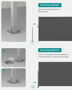 SONGMICS Block Porch Cubierta de valla de privacidad Patio Pantallas protectoras de privacidad Toldo lateral para balcón y terraza - Product Image 4