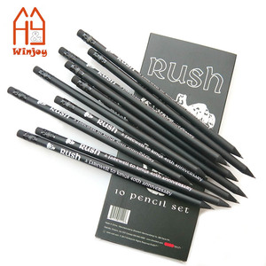 Ensemble de crayons vert avec citations inspirantes, lot de 6 crayons HB n°2 pré-affûtés avec impression dorée, gommes à effacer intégrées dans une boîte personnalisée - Product Image 6