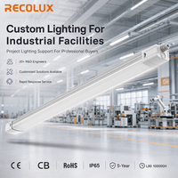 Barre lumineuse LED étanche de 1,2 m, connectable, IP65, câblage rapide, éclairage linéaire tri-étanche pour installations industrielles continues