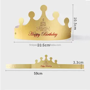 Princess Birthday Party Hats Paper Birthday Hats Cap Paper Hat Silver And Gold Color Crown Design Birthday Caps For Decor