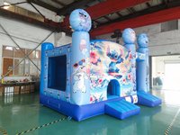 Château Gonflable Chaud Lilo et Stitch Combo Glissade et Sauteur Gonflable Maison de Rebond pour Enfants