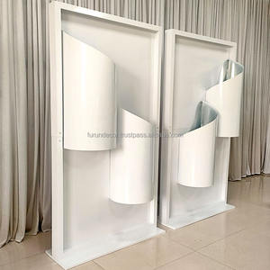 Cadre de fond peint en métal personnalisé avec mur fleuri pour décoration de fête de mariage - Product Image 6