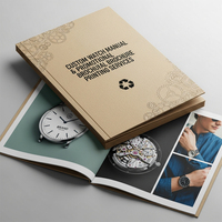 Service d'impression de brochures de manuel d'instructions de montre personnalisé XJY avec carton/panneau duplex recyclable conception personnalisée