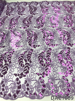 Tissu nigérian George pour mariage, broderie de perles et de sequins, dentelle élastique en polyester pour robes africaines