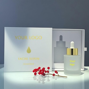 Luxury 30ml 50ml Thick Bottom Essential Oil Bottle Glass Dropper Frosted Flat Shoulder Wide Dropper Bottle 1oz for Serum Oil - Product Image 3