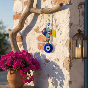 15x31CM Verre Evil Eyes Tenture murale Décoration Design unique et accrocheur pour la décoration intérieure - Product Image 3