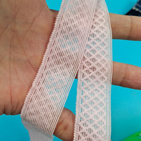 Vente en gros de ruban élastique brillant en nylon textile, bande de couture en spandex, ceinture décorative en maille pelucheuse pour vêtements et sous-vêtements