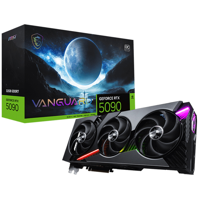 MSI VANGUARD GeForce RTX5090,Graphics Card RTX5090,32GB VANGUARD SOC Game Design AI Rendering Editing Depth Learning GPU