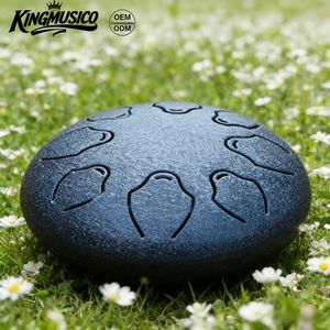 Tambour à langue en acier de 6 pouces à 8 notes, fabriqué en Chine, en acier au carbone, instrument de percussion Handpan, vente en gros OEM - Product Image 3