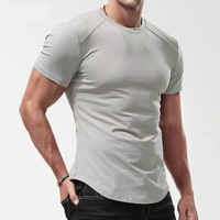 Kaos Lapisan Dasar Bermotif - Katun Murni Elastis Bergaya Sport Lengan Pendek Cepat Kering Bahan Mesh Bernapas Pas Badan
