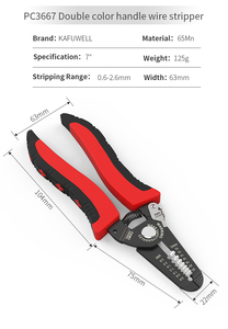 KAFUWELL PC3667 <span class=keywords><strong>prix</strong></span> de gros coupe-câble multifonction auto-ajustable pince à sertir pince à dénuder - Product Image 5