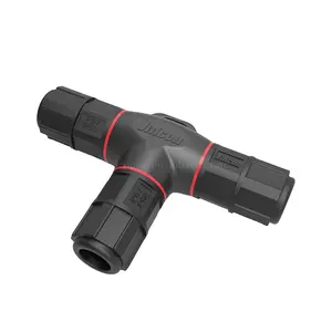 Jnicon M19 3 way Self-locking T-shaped 3pin 4pin Wire Waterproof Connector For Led Lighting Electric Wire Cable Connectors