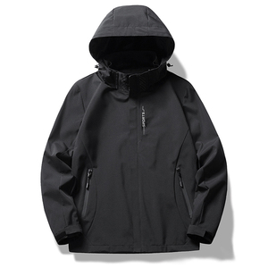 Veste d'extérieur pour homme avec logo personnalisé, imperméable, coupe-vent, respirante, à capuche, pour la randonnée, le camping, les voyages et les équipes - Product Image 6